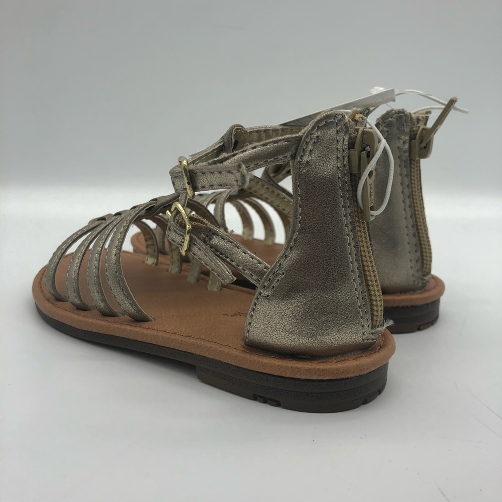 Cat & Jack Toddler Girls' Taylor Classic Gladiator Sandals Gold size 9 - Picture 10 of 12